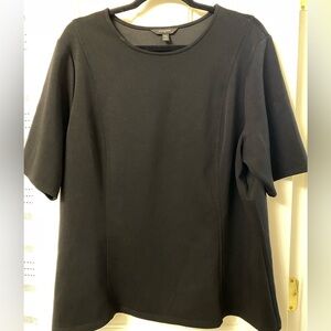 Banana Republic Factory Soft Short Sleeve Black Women's Top Size XXL